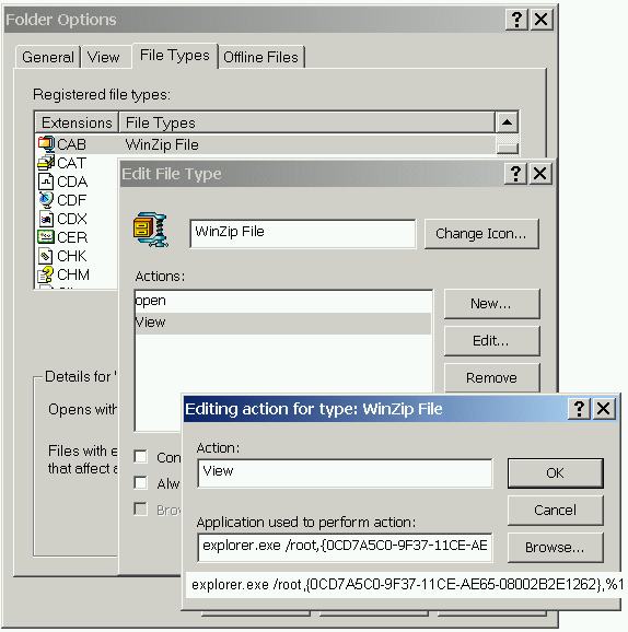 .cab File Association Configuration